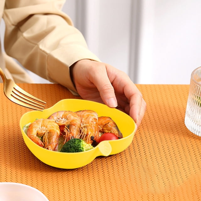 Plastic Plates Reusable,Apples To Apples,Apples Shape Plates Impregnable Dinner Plates Dishwasher Microwave Safe Plastic Plates Reusable Lightweight Plates for Kitchen or Camping 3.35X3.15 Inches