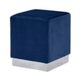 thumbnail image 1 of Meridian Furniture Jax Contemporary Velvet Ottoman/Stool in Navy, 1 of 6