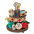 thumbnail image 1 of Back To School Tiered Tray Classroom Tiered Tray For Pencil Colorful School Party Supplies Wooden Table Decorations With Car Style Wicker Decorative Tray Extra Large Serving Tray Metal Small Desk, 1 of 4