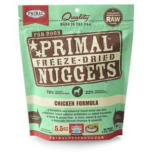 Primal Pet Foods Nuggets Grain-Free Chicken Formula Freeze Dried Dog Food, 5.5 oz