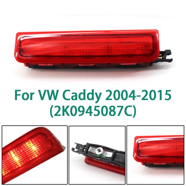 ALLTIMES Red 6 SMD LED Car Rear Brake Light for VW Caddy 2004-2015, DC 12V High Mount Third Tail Brake Lights Stop Signal Lamp, 2K0945087C