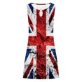 thumbnail image 4 of Dvkptbk Robes Drapeau Américain pour Femmes Été Plage Sans Manches Robe d'Été Évasée Décontractée Ample Robe T-Shirt - Soldes d'Été Liquidation, 4 of 5