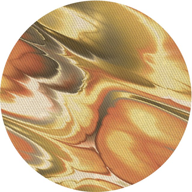 Ahgly Company Tapis Rond Lavable en Machine Intérieur Transitionnel Orange, 6 Pieds Rond
