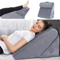 thumbnail image 1 of Bed Wedge Pillow for Sleeping, Adjustable Wedge Pillow Headboard, Memory Foam Incline Cushion for Legs and Back, Body Support Pillow with Machine Washable Cover, 1 of 6