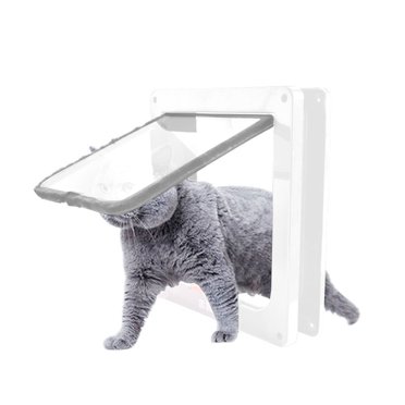Porte à Clapet pour Chat, Installation Facile, Porte Intérieure et Extérieure pour Animal, Porte Silencieuse pour Chaton