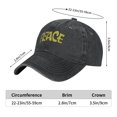 thumbnail image 4 of ZICANCN Peace Text Adjustable Baseball Cap Women , Hats for Men Adult Washed Cotton Denim Baseball Caps Fashion Black, 4 of 6