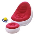thumbnail image 4 of GUOOL Inflatable Lounge Chair with Foot Stool Couch for Bedroom Backyard Farmhouse Red, 4 of 9