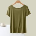 thumbnail image 4 of Yuyuzo Hauts de Pyjama pour Femmes Col Ras du Cou T-Shirts à Manches Courtes Décontractés d'Été Confortables Amples Blouses, 4 of 6