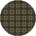 thumbnail image 1 of Ahgly Company Machine Washable Indoor Round Transitional Midnight Gray Area Rugs, 4' Round, 1 of 7