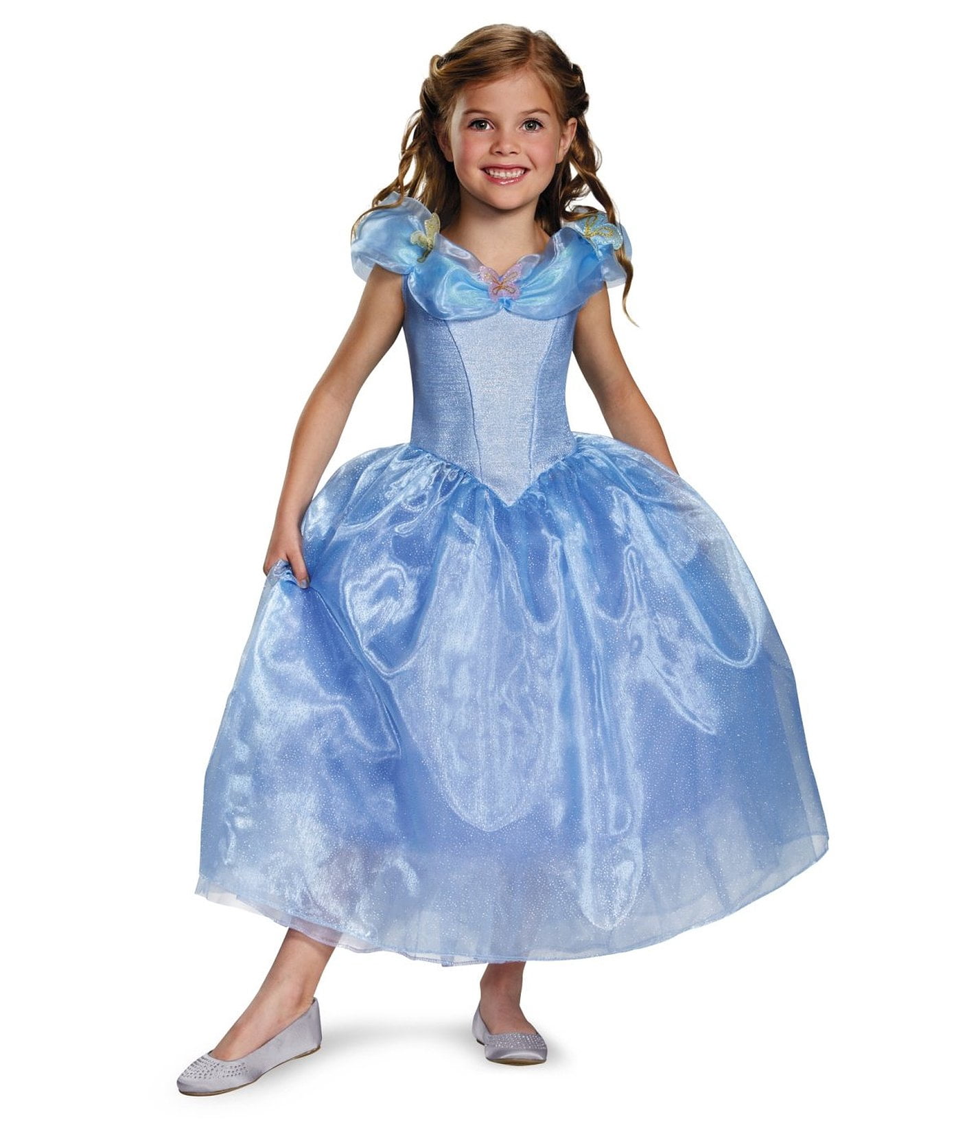 Disguise Cinderella Movie Deluxe Costume, Medium (7-8)