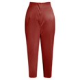 thumbnail image 4 of Lroveb Pantalon Habillé pour Femmes Taille Haute Fuselé Pantalon Décontracté Mode pour Femmes Coupe Ajustée Pantalon Moulant Rouge, 4 of 4
