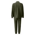 thumbnail image 5 of FAIWAD Ensembles 2 Pcs pour Femmes Cardigan en Tricot Torsadé à Manches Longues Chandail Extensible Pantalon Ajusté Ensembles de Détente, 5 of 5