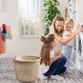 thumbnail image 1 of TIMIFIS Bathroom Laundry Basket Portable Dirty Clothes Basket Dirty Clothes Storage Basket Large Clothes Rack Laundry Basket Bathroom Hollow Dirty Clothes Basket Closet Organizer, 1 of 6