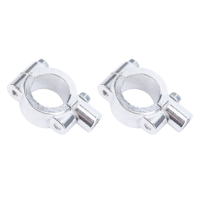 2PCS Motorcycle Mirror Mount Clamp, Aluminum Handlebar Rearview Mirror Adapter for Motorbike ATV Scooter Project Bikes