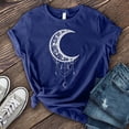 thumbnail image 2 of Hauts à Manches Courtes pour Femmes Mode Femmes T-Shirt à Col Rond Imprimé Lune T-Shirt à Manches Courtes T-Shirt Décontracté Hauts, 2 of 3