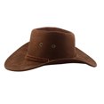 thumbnail image 2 of INSPIRE CHIC Men Faux Suede Adjtable Neck Strap Western Style Sunhat Cowboy Hat Cap, 2 of 4