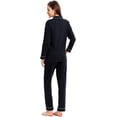 thumbnail image 2 of Ensemble de Pyjama pour Femmes 100 % Coton Pyjamas à Manches Longues Vêtements de Nuit et de Détente pour Femmes P-TG, 2 of 6