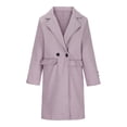 thumbnail image 1 of Yuyuzo Womens Coats Long Sleeve Overcoats Lapel Neck Open Front Button Tops Solid Color Winter Outwear, 1 of 4