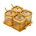 thumbnail image 1 of simhoa Divided Dried Fruit Plates Nuts Storage Tray Multipurpose for Cafe Shop Home Brown 4 Grids, 1 of 8
