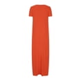 thumbnail image 3 of fatyb Robes Maxi pour Femmes Col Rond Manches Courtes Robes Décontractées Robes T-Shirt Amples pour Femmes P-5TG, 3 of 5