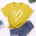 thumbnail image 1 of Jsaierl T-Shirts Imprimés Amour de la Saint-Valentin pour Femmes Été Manches Courtes Col Rond T-Shirts Mignons Polyvalents Confortables Doux, 1 of 3