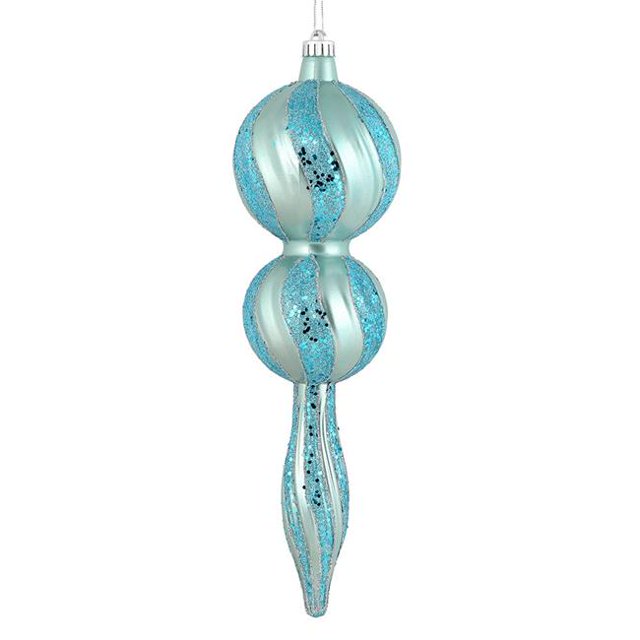 Vickerman N186932D 16.5 Po. Ornement de Pailleté de Bonbon Bleu Bébé