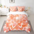 thumbnail image 2 of YST Lotus Flower King Comforter Set, 7-Piece, Gradient Tie Dye, Exotic Floral, Orange, Reversible, Bedding Set, King, 2 of 5
