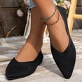 thumbnail image 2 of Womens Mesh Pointy Toe Dressy Shoes Breathable Spring Fall Slip on Low Heels Walking Flat Office Work Loafers, 2 of 6