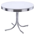 thumbnail image 4 of Bowery Hill Table à Manger Ronde en Métal Blanche Durable 42 Pouces Non Assemblée, 4 of 9