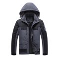 thumbnail image 1 of Windproof Jacket men Casual Patchwork Thicken Multi Pocket Hooded Zipper Windproof Waterproof Breathable Jacket Coats, 1 of 8