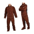 thumbnail image 1 of TISHITA Leather Welding Jacket Pants Suit Fire Resistant Anti Scald Welders Overalls L, 1 of 8