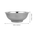 thumbnail image 2 of Minkissy Lot de 1 Grand Bol à Soupe Argenté Isolé en Acier Inoxydable Rangement Alimentaire pour la Maison, 2 of 8