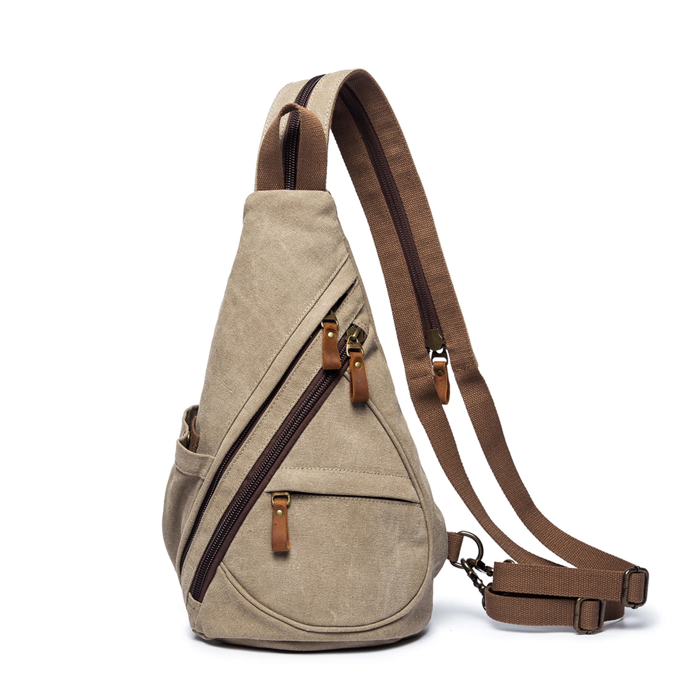 KL928 Canvas Sling Bag Sling Backpack for Men Women Crossbody Shoulder Bag Small Backpack