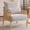 Light Gray, variant on Ktaxon Accent Chair, Solid Wood and Jute Rope Armrests Armchair, Single sofa with Lumbar Pillow for Living Room Bedroom Office Blue-Green