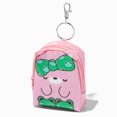 thumbnail image 1 of Claire's Mini Backpack Keychains Sleepy Cat, Pink Key Ring with Easy Attach Hook, 1 of 2