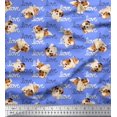 thumbnail image 1 of Soimoi Poly Georgette Fabric Love Text & Puppies Dog Print Sewing Fabric Yard 42 Inch Wide, 1 of 3