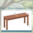 thumbnail image 3 of Gymax 2-Person Outdoor Bench Patio Bench w/ Slatted Seat Weather Resistant Solid Wood Frame, 3 of 9