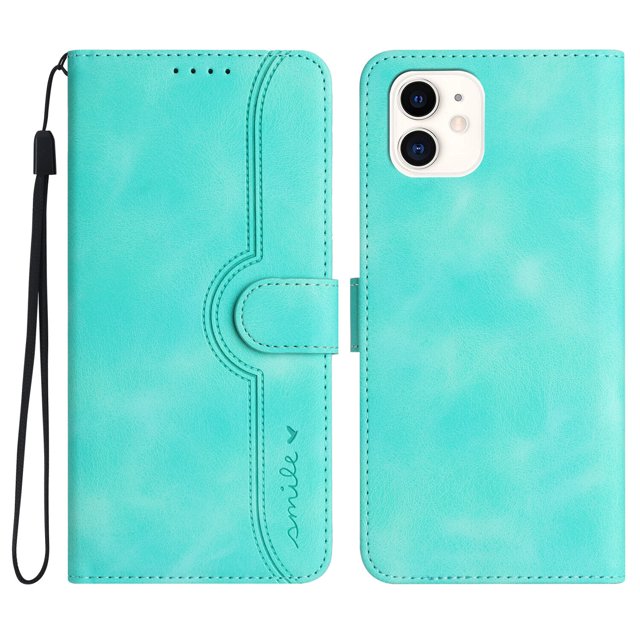 Compatible with iPhone 12 Mini Case Premium PU Leather Wallet with Built-in Magnet Cover