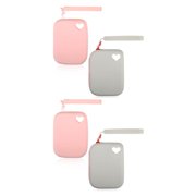 Wweixi 2pack/lot Portable Dog Treat Pouch Easy To Clean Carry Training Waterproof Silica Gel Silicone Dog Treat Pack Snack Pack Grey+Pink 2Set