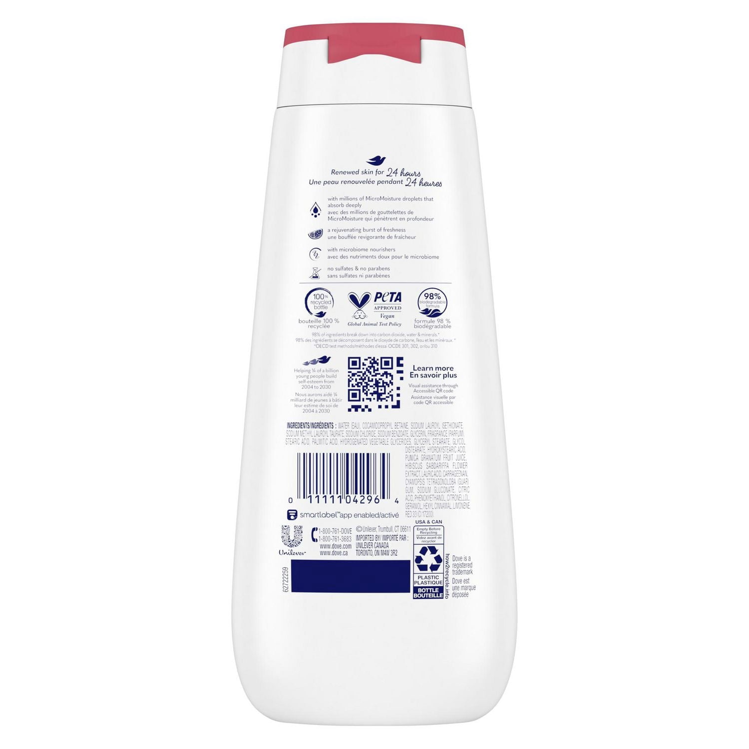 Dove Body Wash Cucumber + Green Tea Refresh Moisturizing, 905 ml