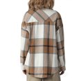 thumbnail image 4 of Women's Oversized Plaid Button Down Shirt Shacket Jacket Long Sleeve Casual Fall Outwear, 4 of 9