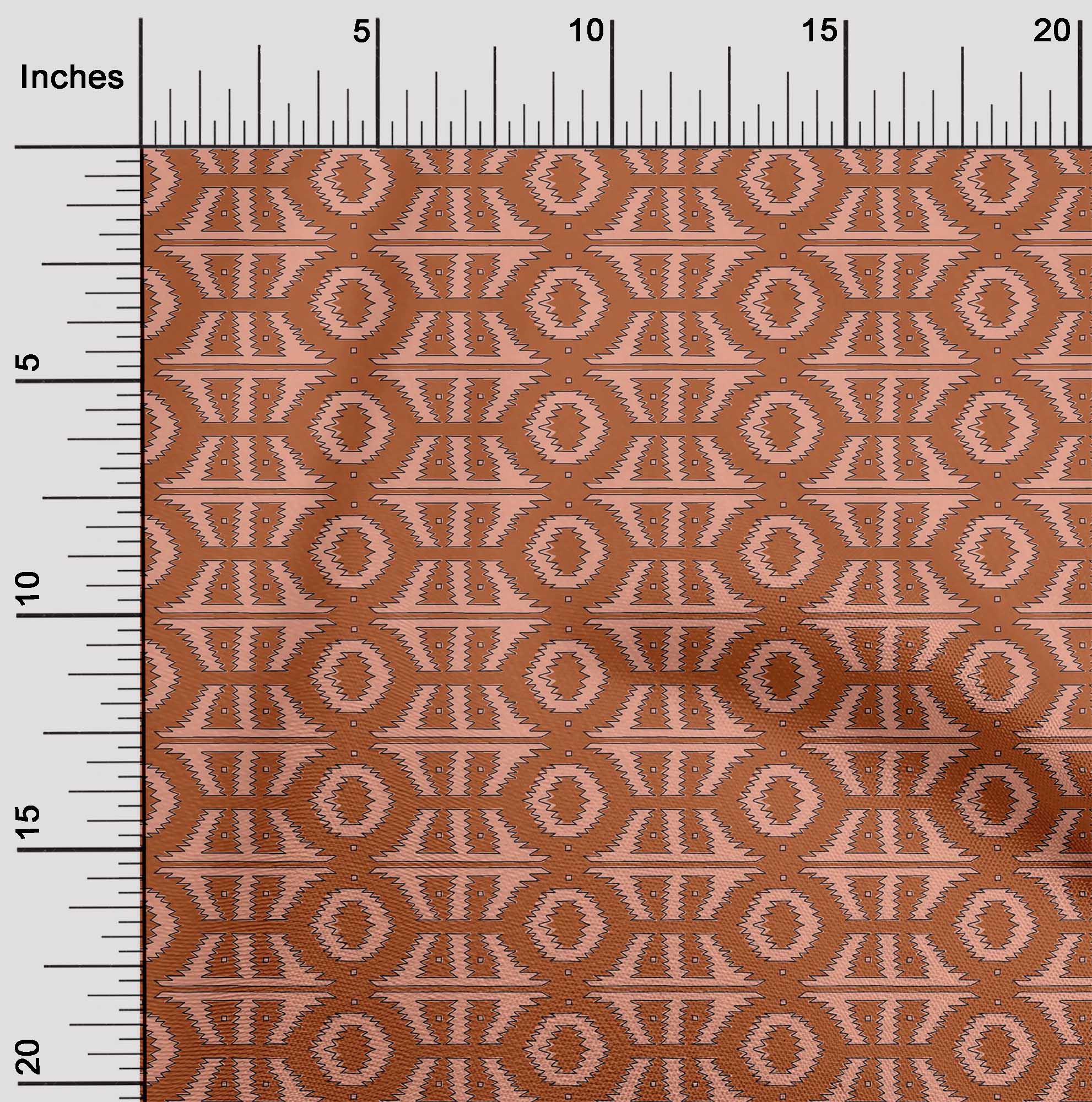 oneOone Organic Cotton Voile Fabric Geometric Block Printed Fabric 1 Yard 42 Inch Wide