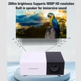 thumbnail image 4 of Mini Projector, 1080P Full HD Supported Video Projector, Portable Outdoor Home Theater Movie Projectors, Compatible with HD Multimedia Interface, USB, AV, Smartphone, 4 of 7