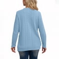 thumbnail image 4 of HAiming Womens Knit Cardigan Long Sleeve Button down V Neck Solid Color Lightweight Sweaters with Pockets, 4 of 4