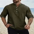 thumbnail image 2 of Chemise Décontractée en Lin pour Homme à Boutons, Manches Courtes, Chemise de Plage, 2 of 4