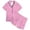 Pink, variant on Sleepwear Set Soft Satin Pajamas With Ocean Bow Print Comfortable Wear Daily - For Holiday Trips