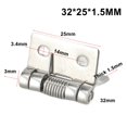 thumbnail image 4 of MYG for Stainless Steel Self-Closing Spring Door Hinges 2-Pack, Heavy Duty Hardware for Cabinets Boxes Instrument Cases, 1 Inch Options, Silver Brushed Finish, 4 of 10