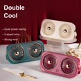 thumbnail image 2 of MesaSe 2000mAh Desk Fan Powerful Double Motors ABS USB Rechargebale Mini Portable Fan Summer Gift, 2 of 10