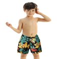 thumbnail image 1 of Men/Boys Polka Dot/ Plant Print Swimming Trunks with Drawstring, 1 of 5