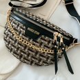 thumbnail image 2 of Chaînes en Laine PU Mode Sac Banane Sac de Poitrine (Blanc), 2 of 10